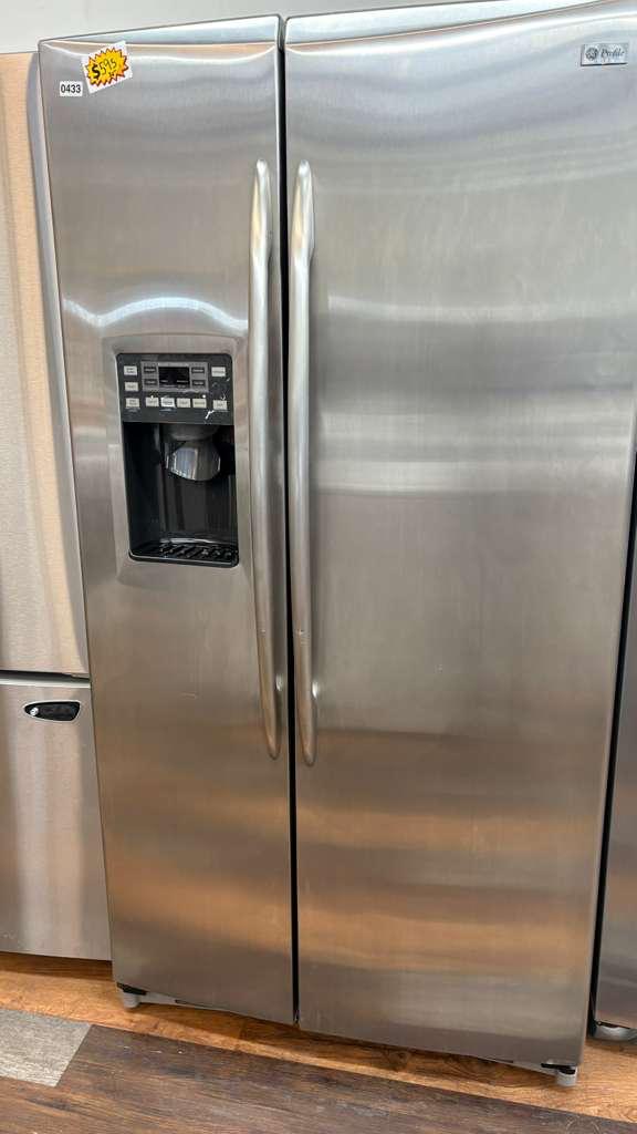 GE 25.5 Cu. Ft. Side-by-Side Refrigerator Stainless Steel - Image 2