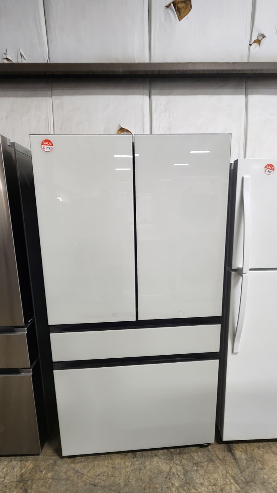 Samsung Bespoke RF23BB860012AA Smart French Door Fridge- White Glass - Image 2