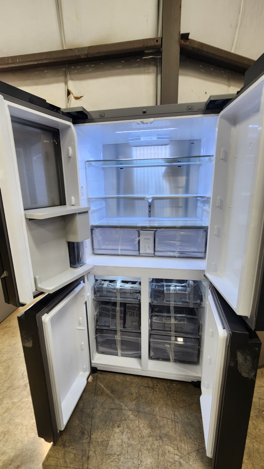 Samsung RF23DB990012 Bespoke Smart French Door Style Fridge- Glass White - Image 4