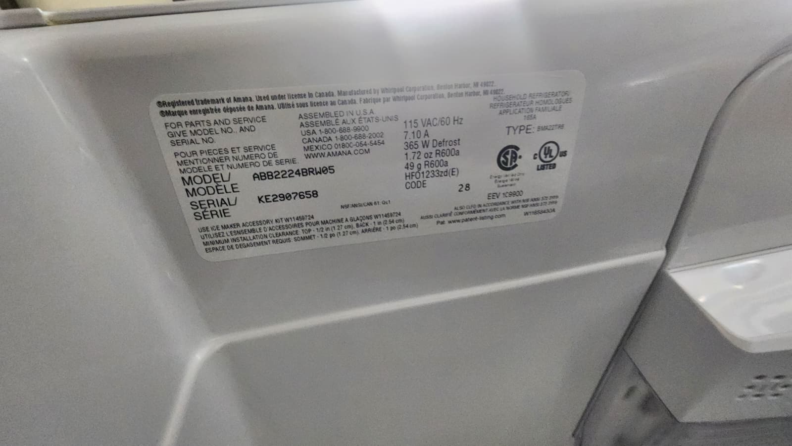 Whirlpool ABB2224BRW Classic Efficient Bottom Freezer Fridge- White - Image 4