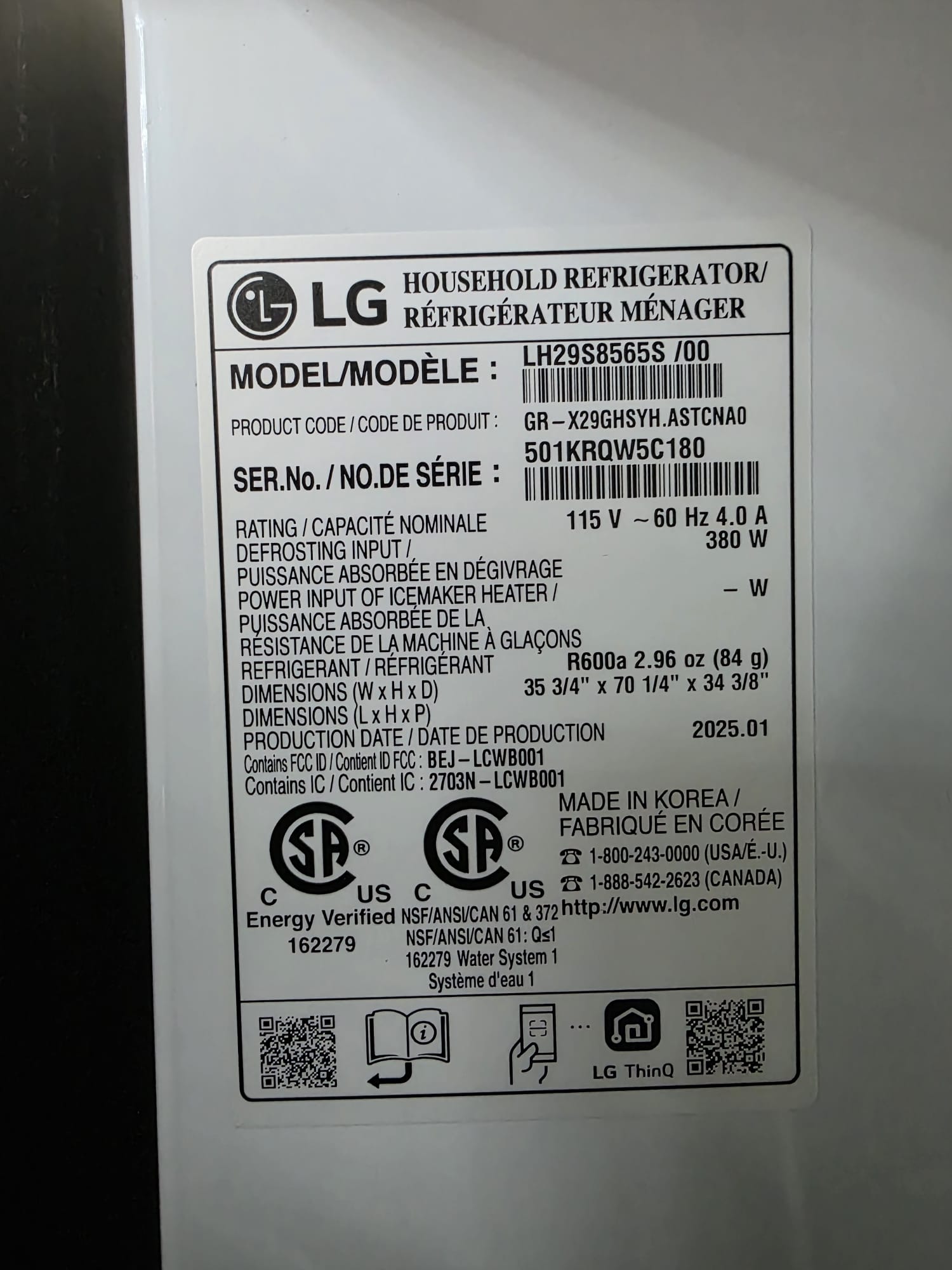 LG LH29S8565S InstaView French Door with Craft Ice Fridge- Stainless Steel - Image 5