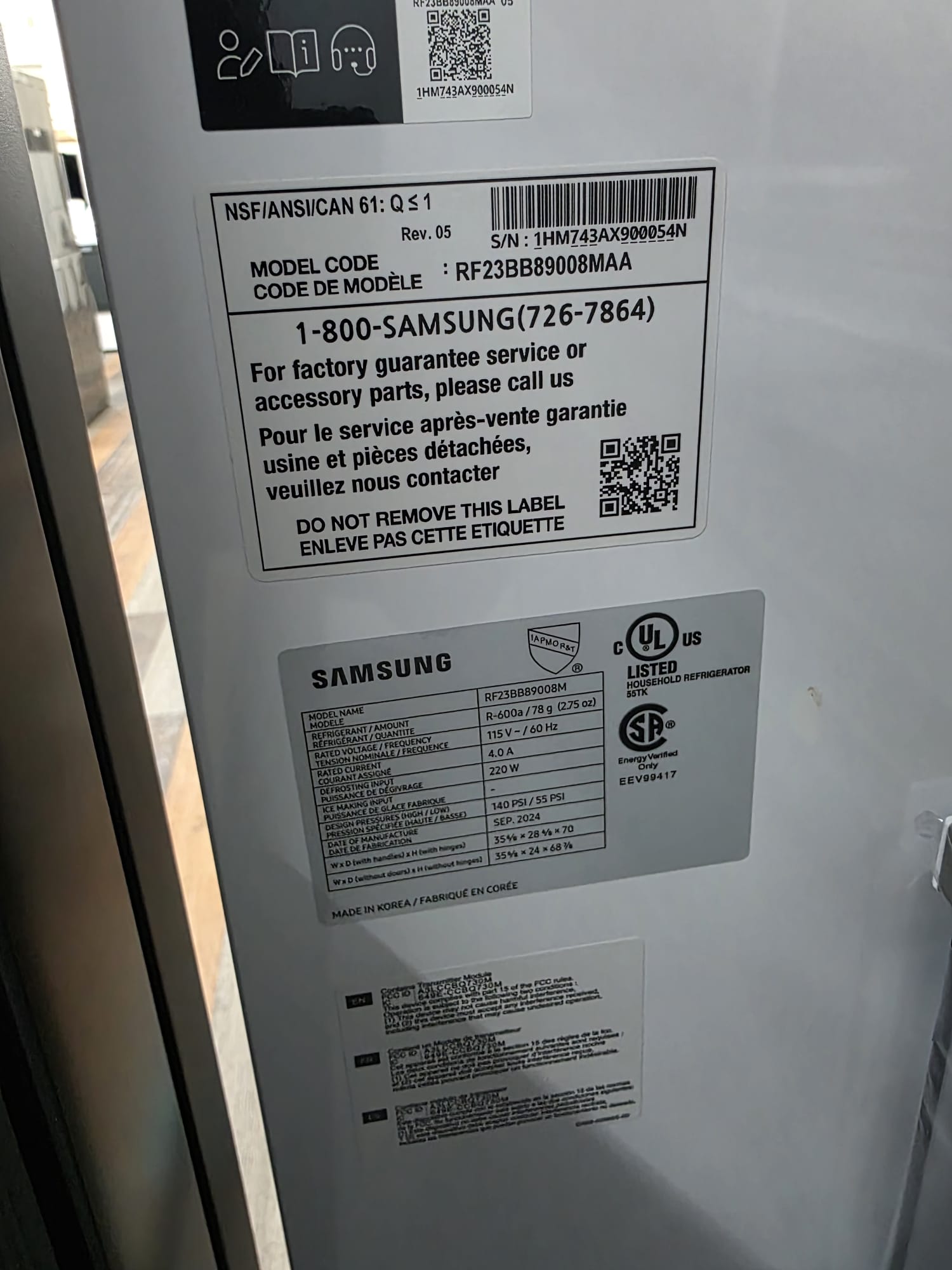 Samsung Bespoke RF23BB89008MAA 4-Door Counter-Depth Fridge- Black Stainless - Image 5