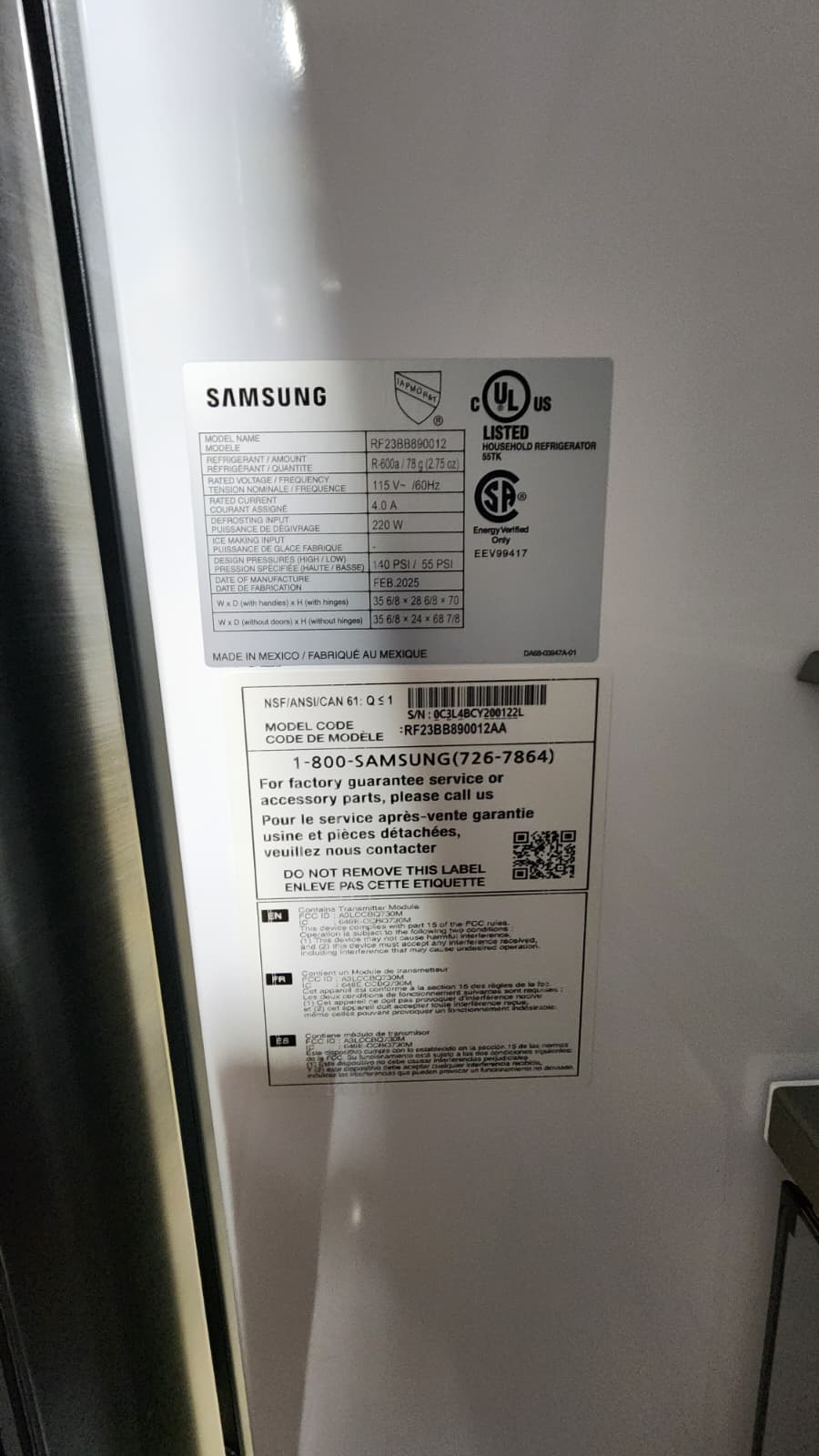 Samsung RF23BB890012 Stunning Bespoke French Door Fridge- White Glass - Image 4