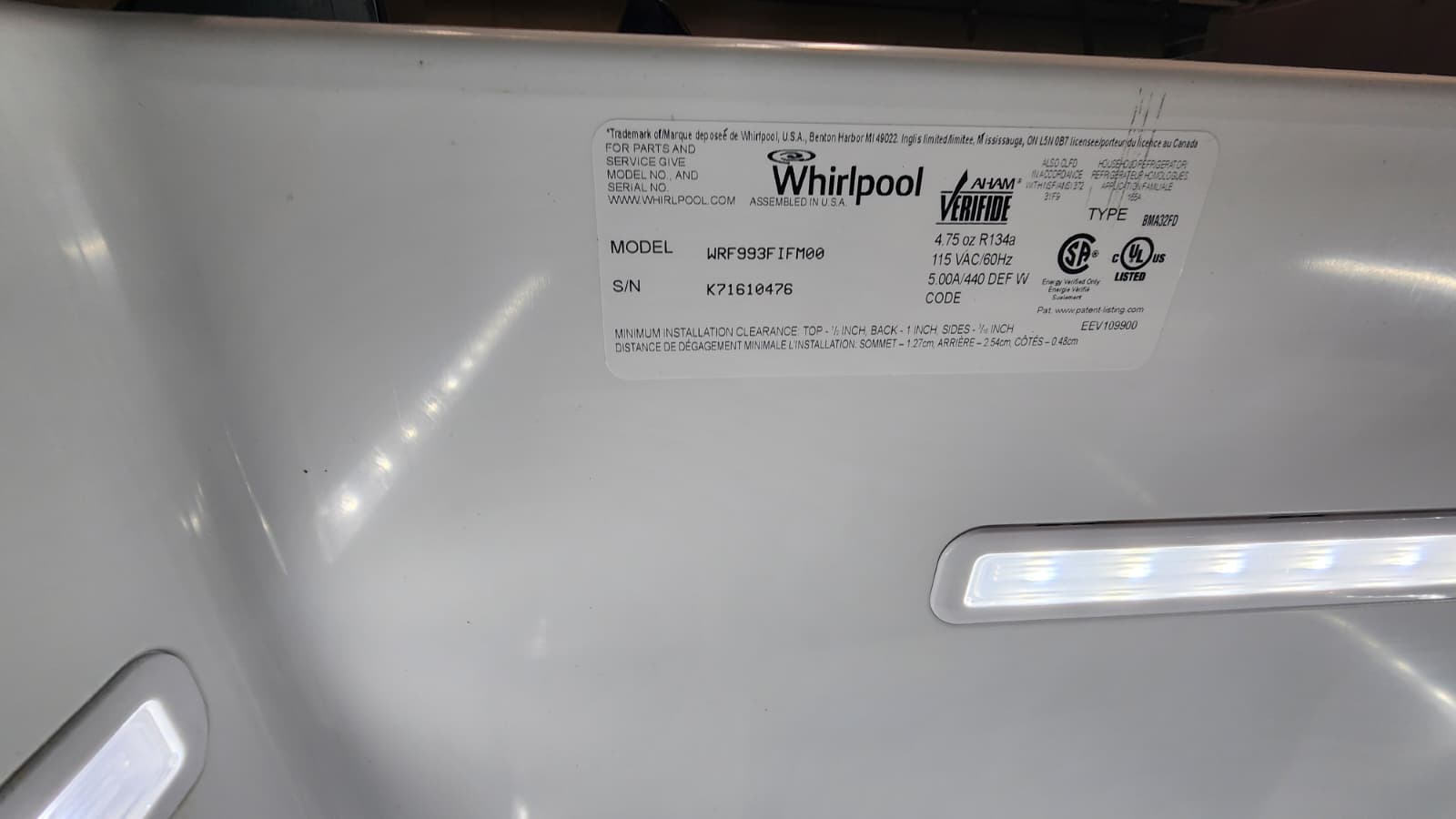 Whirlpool WRF993FIFM Spacious, Stylish, Smart Cooling Fridge- Stainless Steel - Image 5