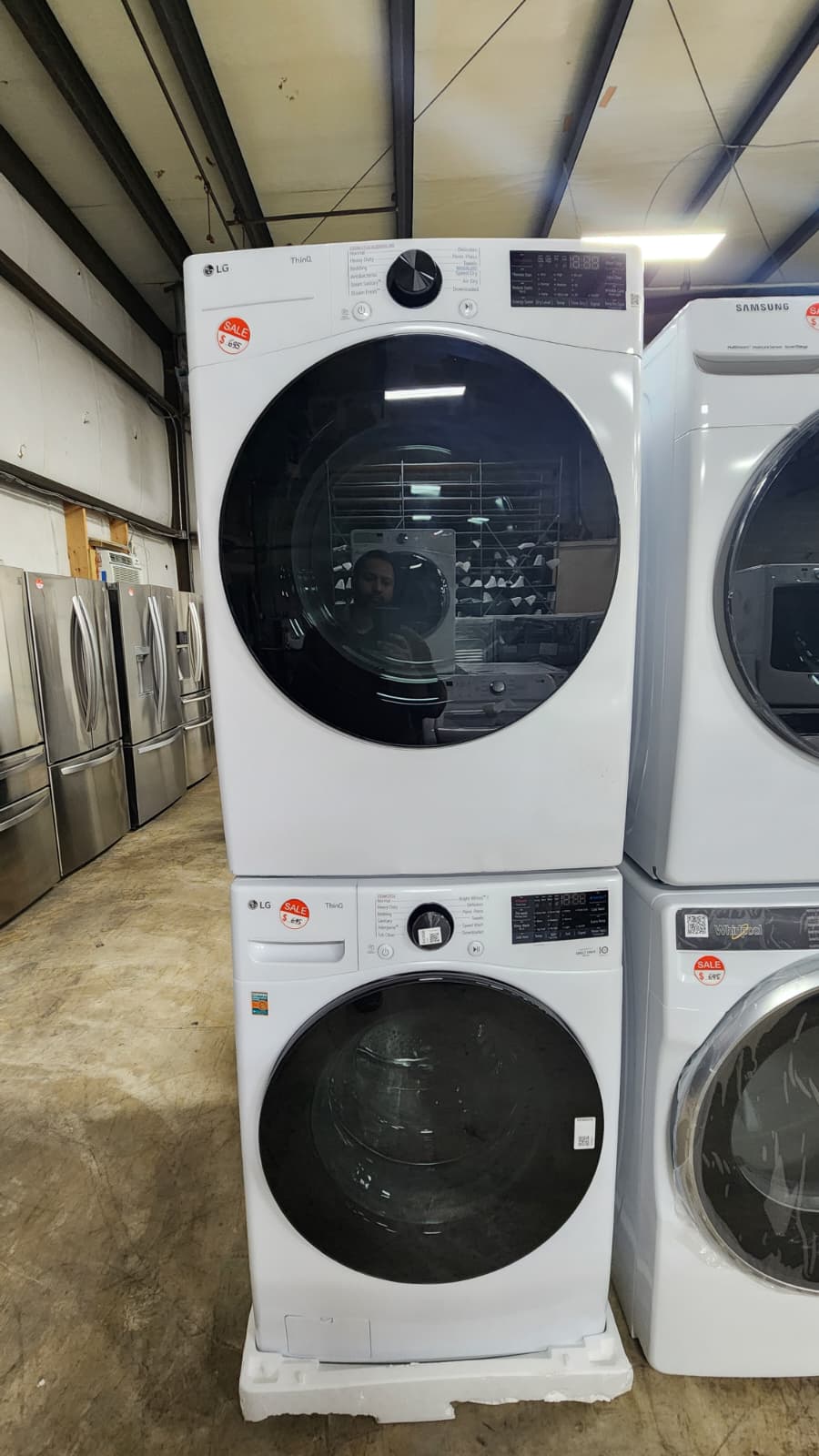 LG WM4080HWA DLEX4080W Smart, Sleek, Laundry Power Duo- White - Image 2