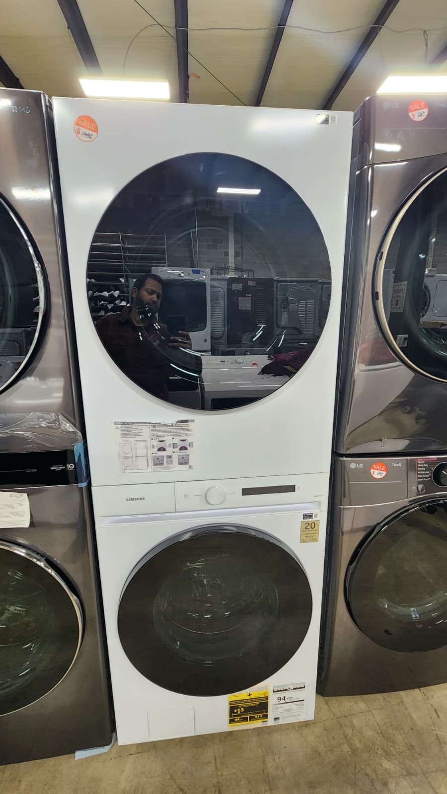 Samsung WH46DBH100EW AI Laundry Hub, Steam, Wi-Fi Wash-Tower- White - Image 2