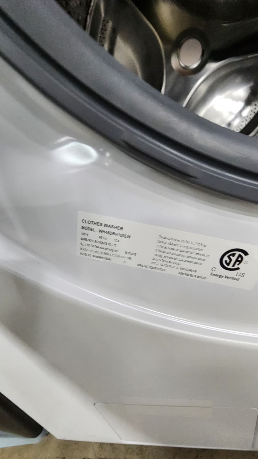 Samsung WH46DBH100EW AI Laundry Hub, Steam, Wi-Fi Wash-Tower- White - Image 4