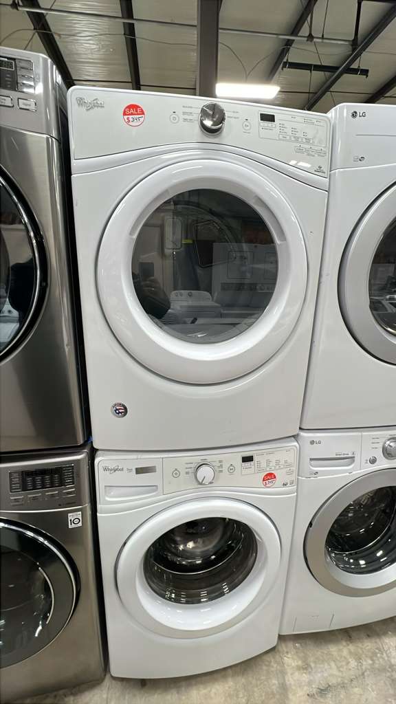 Whirlpool WED75HEFW,WFW72HEDW 27" Dryer & Washer Set